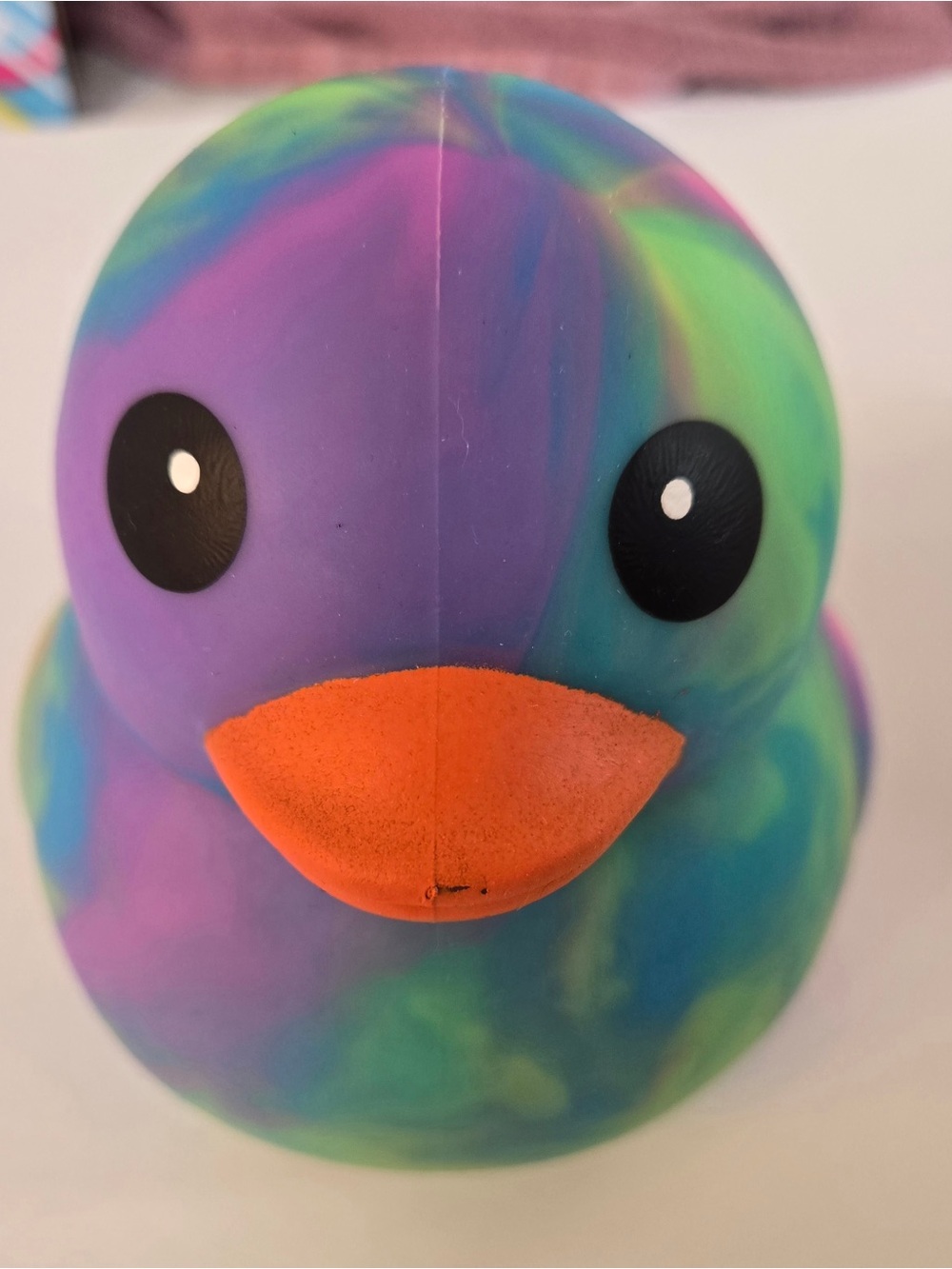 Tie-Dye Purple & Orange Rubber Duck Bath Toy
